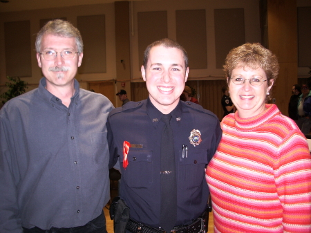 Husband Todd, son Jim and me 2005