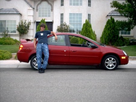 Tyler with his first car.