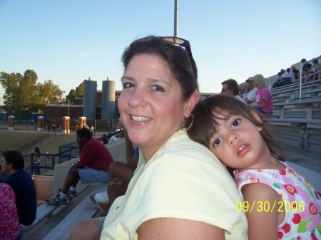 Anna and I at Rob's football game (UCO)