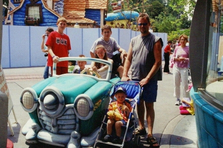 The whole gang at Disneyland!