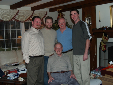 Sons, David, Michael, husband Joe, Son Brian, Joe's dad