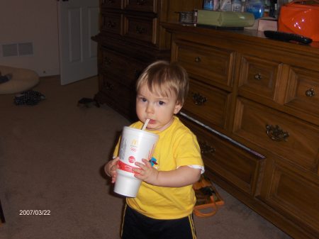 Ryan stealing mommies drink