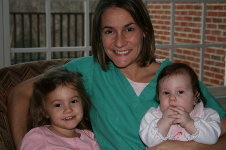 Mommy with Hannah and Lauren