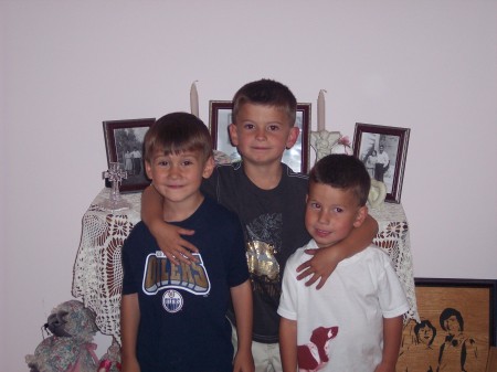 My grandsons, l-r Liam-4 , Ayden-6, Cooper-5