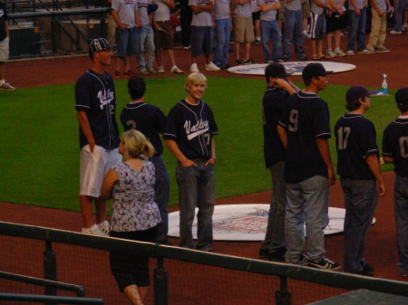 My oldest son being recognized