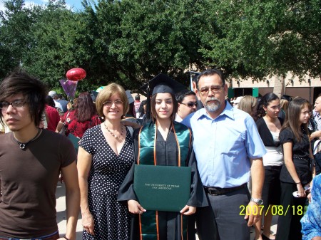 Daughter and wife at daughters university grad