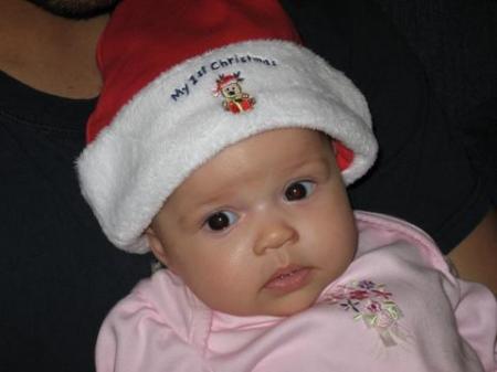 Olyvia's 1st Christmas 2006 - 2mo old