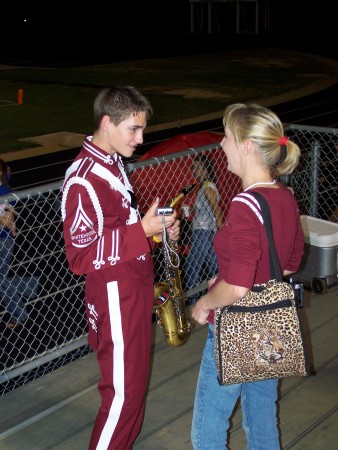 Me & my oldest son~ he plays a mean saxaphone. Awesome, huh!!