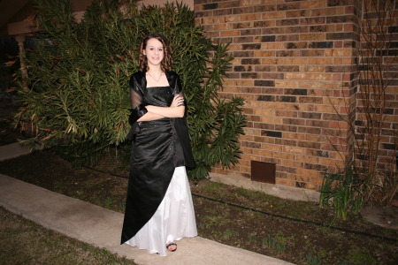 Amanda before her first Winter Formal.