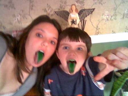 My two green tongue angels!