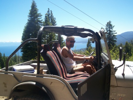 Chuck in his jeep