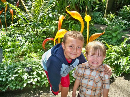 Zach and Austin at Botanical Gardens