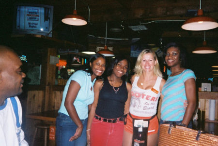 My sis, stepdaughter and the hooter's girl