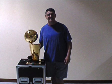 Me and the NBA trophy!