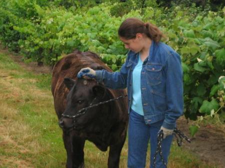 Ariana and Her Prize Winning Heifer 2006