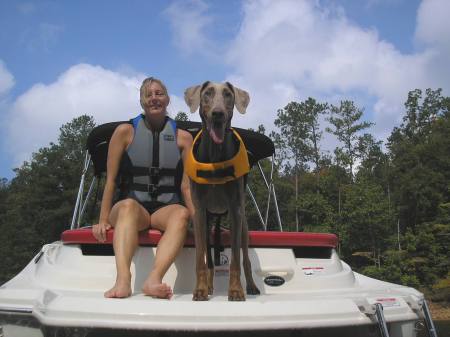 lola's first boat ride