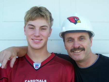Arizona Cardinals fans (me and my son)