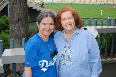 Dodger game for Roz & Mom, 92