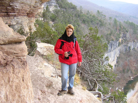 Big Bluff on the Goat Trail ��� Buffalo River in the background