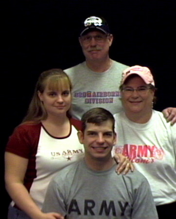 The family supporting the soldier