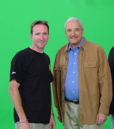 Me and Hal Linden (aka Barney Miller) on commercial set.