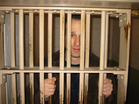 Visitting a cell at Alcatraz Priosn