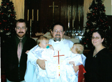 Baptizing twins!