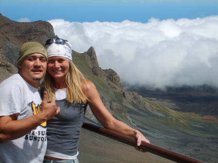 TONY &ME ON TOP OF THE CRATER