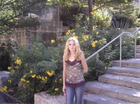 Our daughter at the River walk San Antonio Texas