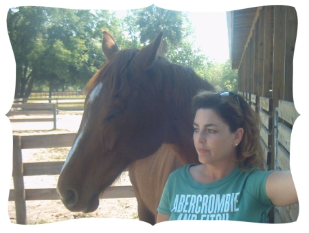 On the ranch with Missie one of my three horses