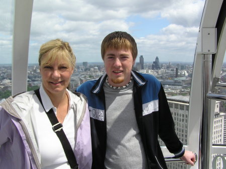 My son and me on the London Eye