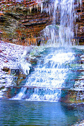 Aunt Sara's Falls, one of many here.