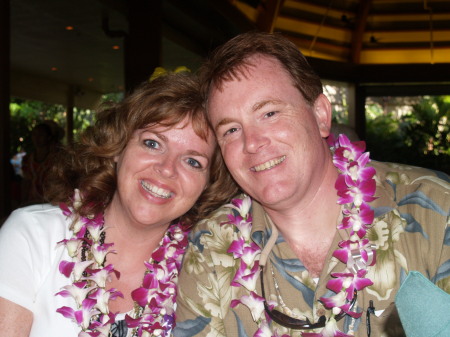 My wife Tammy and I at a Luau