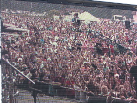 Behind stage at the Pulse festival