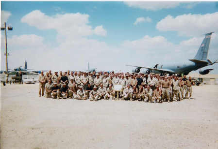 Group photo of us: 487th Air Expeditionary Wing "OIF" 2003