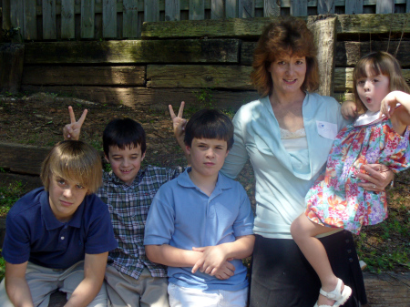 Easter--me + the kids (except for Morgan)