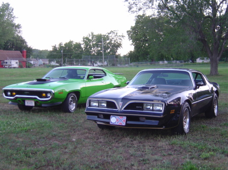 My old GTX next to my Trans-Am