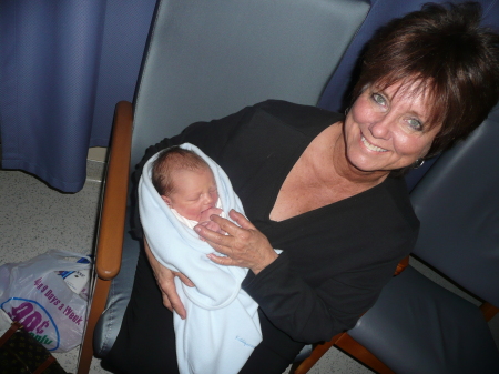 Me & new great grandson, Logan