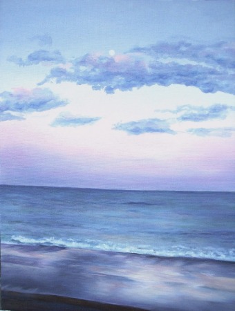 Twilight at Surfside Beach 16x20 oil