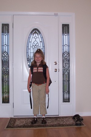Makayla on her first day of school