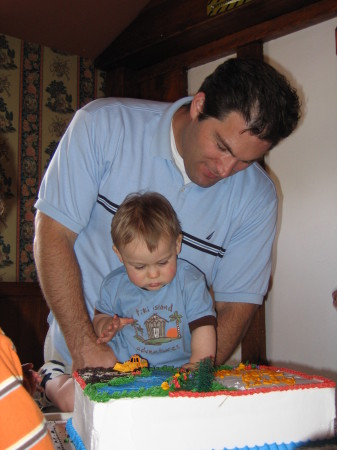 First Birthday: Christian w/ Daddy