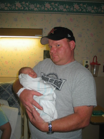 Me and my new son, April 10, 2006