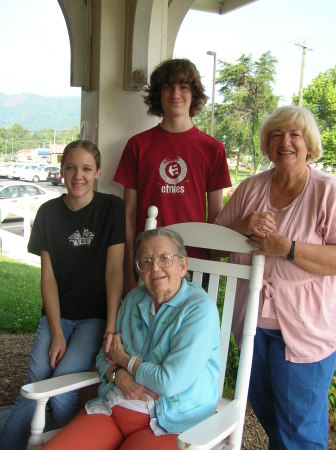 My aunt, grandchildren and me