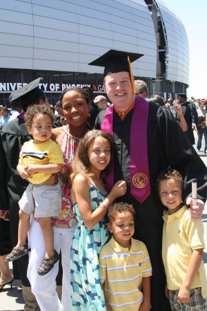 Dan's graduation from University of Phoenix.