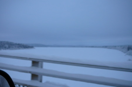 Frozen yukon river