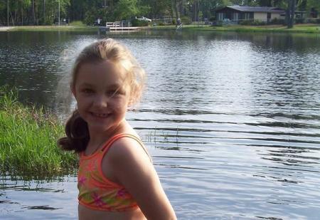 Rachel, ready for a swim.