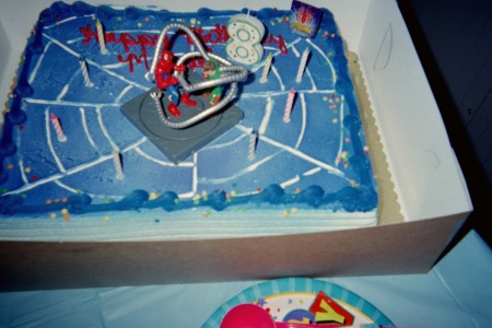 My son Michael's 8th Birthday Cake- Theme: Spiderman