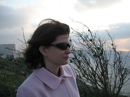 Khristina at Greek Isle of Santorini (March 2007)