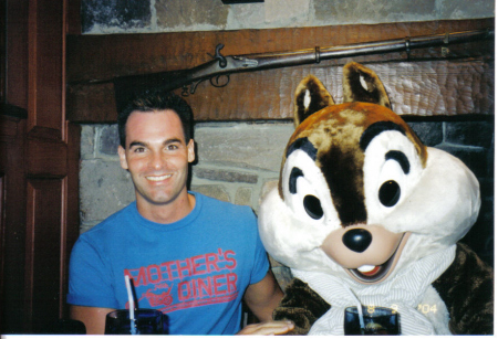 Chillin' with a chipmunk in 2005.