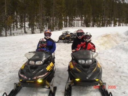 Snowmobiling;Mt. Bachelor, OR; 22 ft of snow!